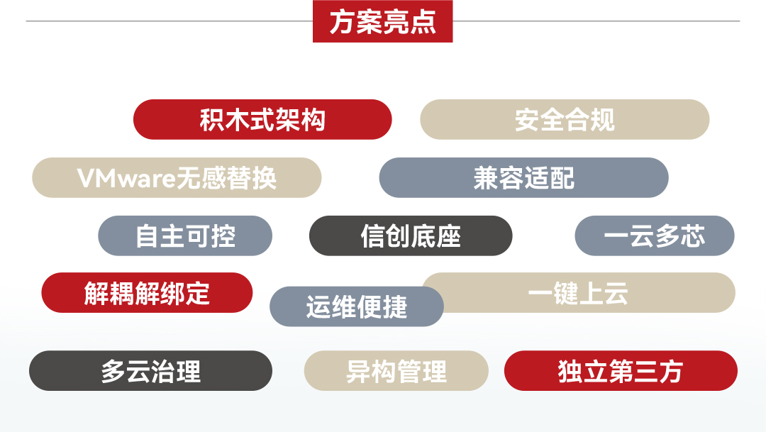 方案亮点-积木式架构vmware无感替换信创底座_云宏虚拟化