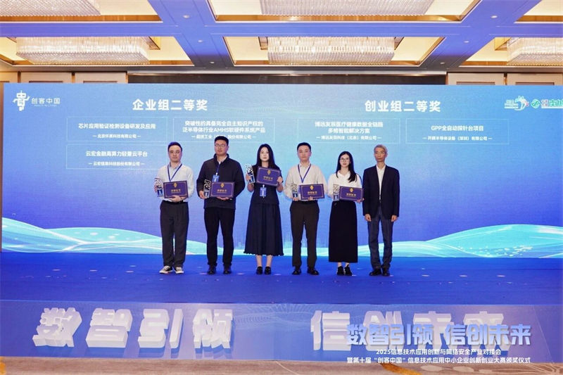 图注:云宏代表上台领奖(右三) _云宏虚拟化